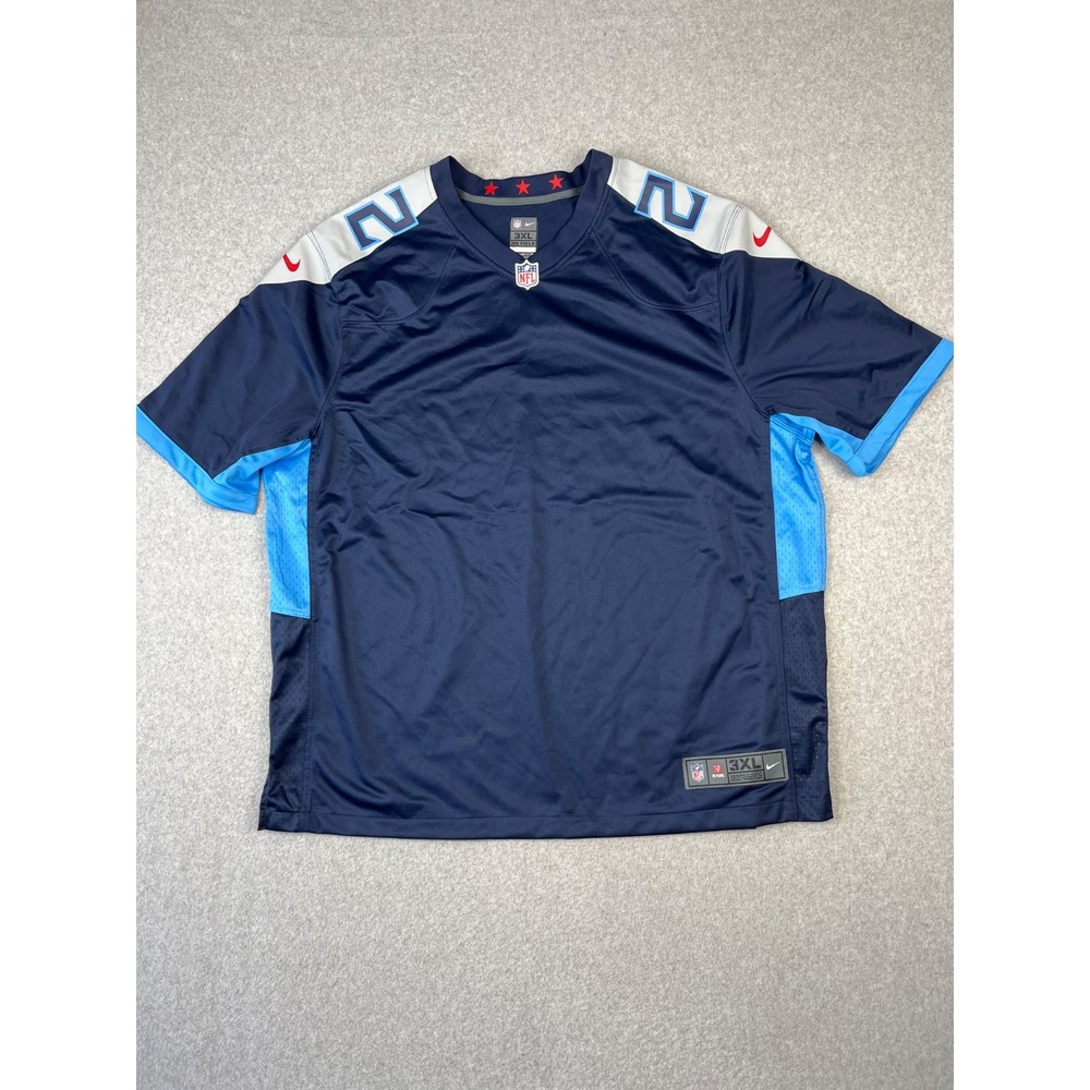 Tennessee Titans Football Jersey Mens 3XL Blue Nike On Field Blank #22
